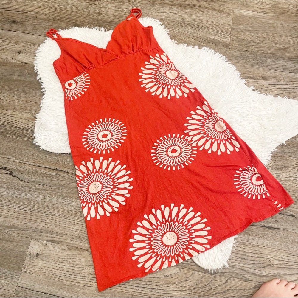 Vintage Roxy Y2K Dress Empire Waist Medium Mandala Sunburst Beach Boho Ohana